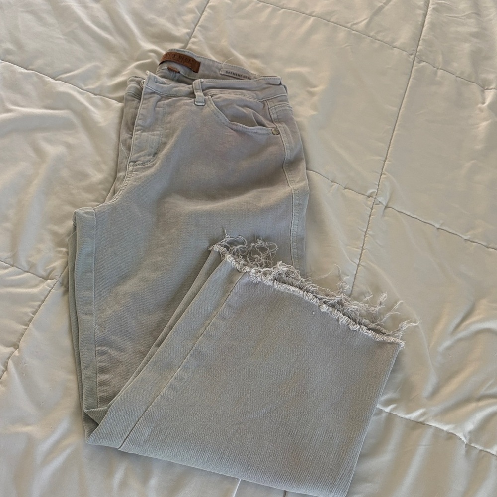 Judy Blue Light Gray Ankle Jeans
